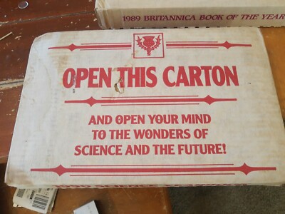 NEW VINTAGE SEALED 1990 Encyclopedia Britannica Book Science Yearbook Reference -image