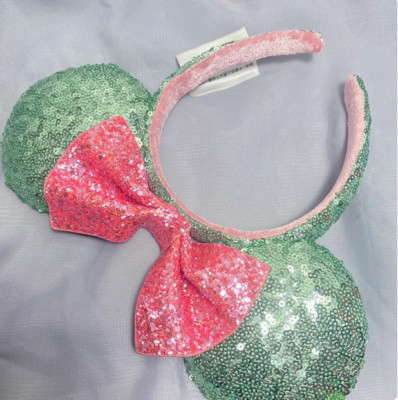 Bow Limited Disney`Parks Minnie Mouse Ears Pink Sugar Rush Sequins Headband-image