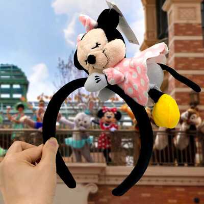 Disney-Shanghai Parks Baby Minnie Mouse Sleeping Plush Ears Cute Headband-image