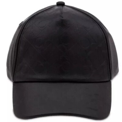 Disney Parks Walt Disney World 50th Anniversary Lux Black Faux Leather Hat New-image