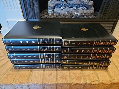 Britannica Encyclopedia Data Annual 1986-1992 95 95 96 Leatherbound 15th Edition-image