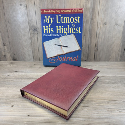 My Utmost for His Highest Journal, Devotional, Oswald Chambers, Burgundy Leather-image