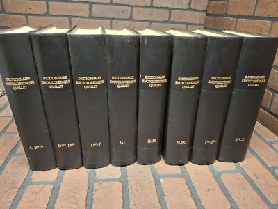 French Encyclopedia Dictionnaire Encyclopedic Quillet Full IN 8 Volumes 1970-image