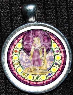 Rapunzel Tangled Long Hair Disney WDW Princess Silver Jewelry Pendant Necklace-image