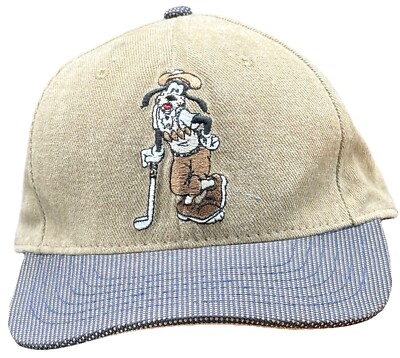 Walt Disney World Goofy Playing Golf Baseball Hat Pluto Hole In One Adjustable-image