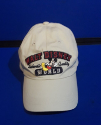 Vintage Walt Disney World Disney Parks Adjustable Hat Cap Mickey Mouse Beige -image