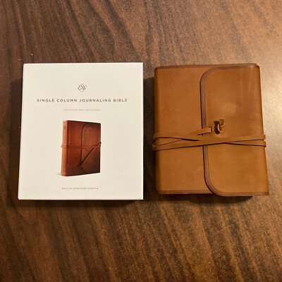 ESV Journaling Bible, Single Column - $129.99 Retail - Natural Genuine Leather-image