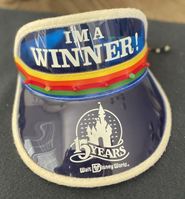 Vintage 1986 Walt Disney Magic Kingdom Visor 15 Years 