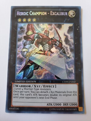 Yugioh - HEROIC CHAMPION EXCALIBUR CT09-EN002 - Secret Rare Holo - Lim Ed - NMT-image