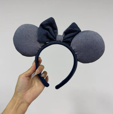 Disney Parks Resort Mickey Minnie Mouse Stripe Denim 2022 Ears Blue Headband US-image