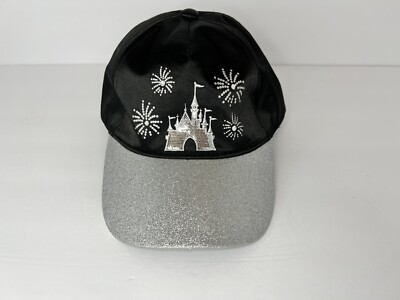 Disney Satin Hat Glitter Sequin Castle Rhinestones Baseball Cap NWOT-image