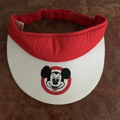 Vintage 70s Disneyland Golf Visor Cap Walt Disney World Mickey Mouse Hat-image
