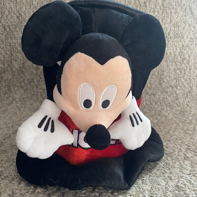 Walt Disney World Mickey Mouse Plush Top Hat Adult Adjustable OSFM Black Cute-image