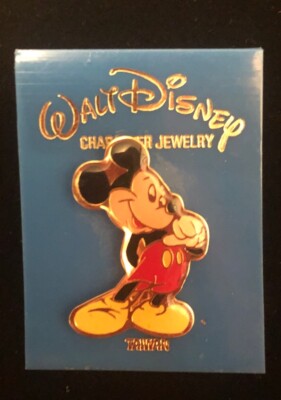 Walt Disney Mickey Mouse Character Jewelry Tie Pin 16mm vintage c1980-image