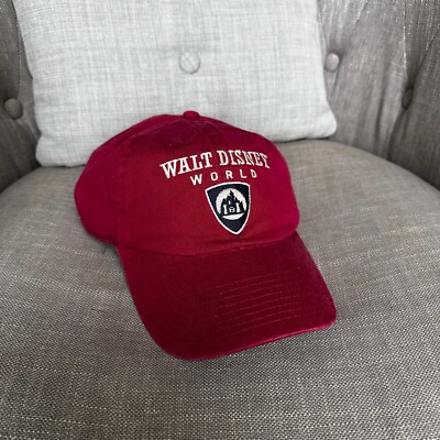 Walt Disney World Adult Red Baseball Cap Adjustable Hat-image