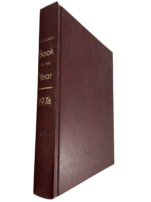 Encyclopedia Britannica Book Of The Year 1974 Hardcover Events from 1973 Leather-image