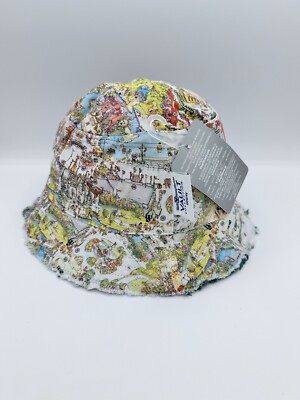 Disney World Parks 50th Anniversary Vault Park Maps Adult Bucket Hat - NEW-image