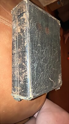 Antique 1913 Holy Bible Red Letter  KJV Genuine Leather USA Self Pronouncing-image