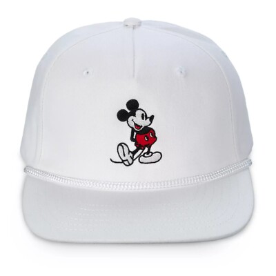 Disney Classic Mickey Mouse White Baseball Hat Golf Cap Adults Adjustable-image