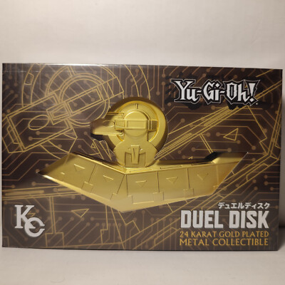 Yugioh Duel Disk Mini Replica Official Konami 24k Gold Plated Collectible-image