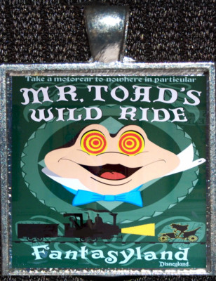 Mr Toads Wild Ride Disneyland Walt Disney World Silver Pendant Necklace Jewelry-image