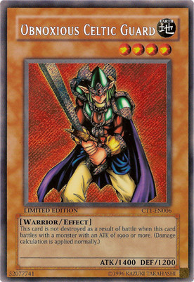 Obnoxious Celtic Guard CT1-EN006 - Secret Rare - Lightly Played Limited YuGiOh! -image