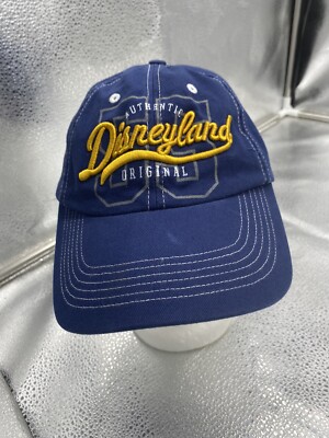 Disney Parks Disneyland Patches Navy Blue Cap Adjustable Hat Hook And Loop-image
