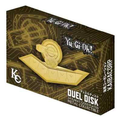 Yu-Gi-Oh! 24K Gold Plated Duel Disk Mini Replica Figure LIMITED EDITION LE RARE-image