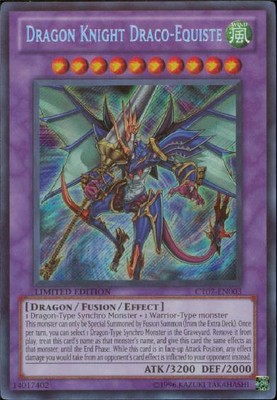 Moderate Play x 1 Dragon Knight Draco-Equiste - CT07-EN003 - Secret Rare - Limit-image