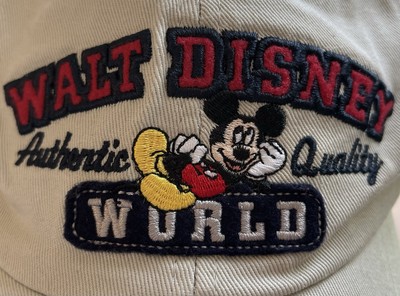 Walt Disney World Beige Embroidered Mickey Mouse Adjustable Hat Cap - NWT-image