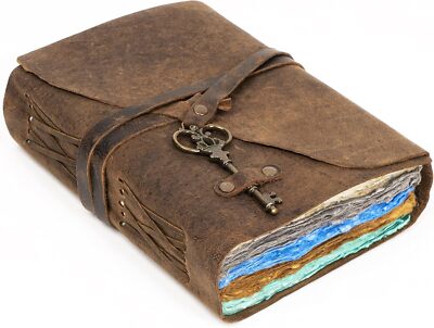 Vintage Leather Journal for Women & Men, 240 Pages 9