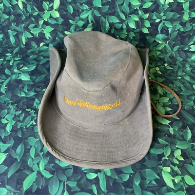 Vintage Walt Disney World Green Embroidered Safari River Hat Used-image
