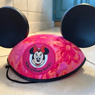 Youth Walt Disney World Pink Floral Minnie Mouse Ear Hat-image